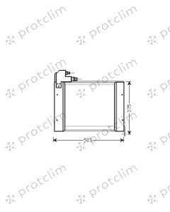 CONDENSEUR 356 mm 445 mm 32 mm 406 mm 495 mm  M8 mâle Oring M6 mâle Oring