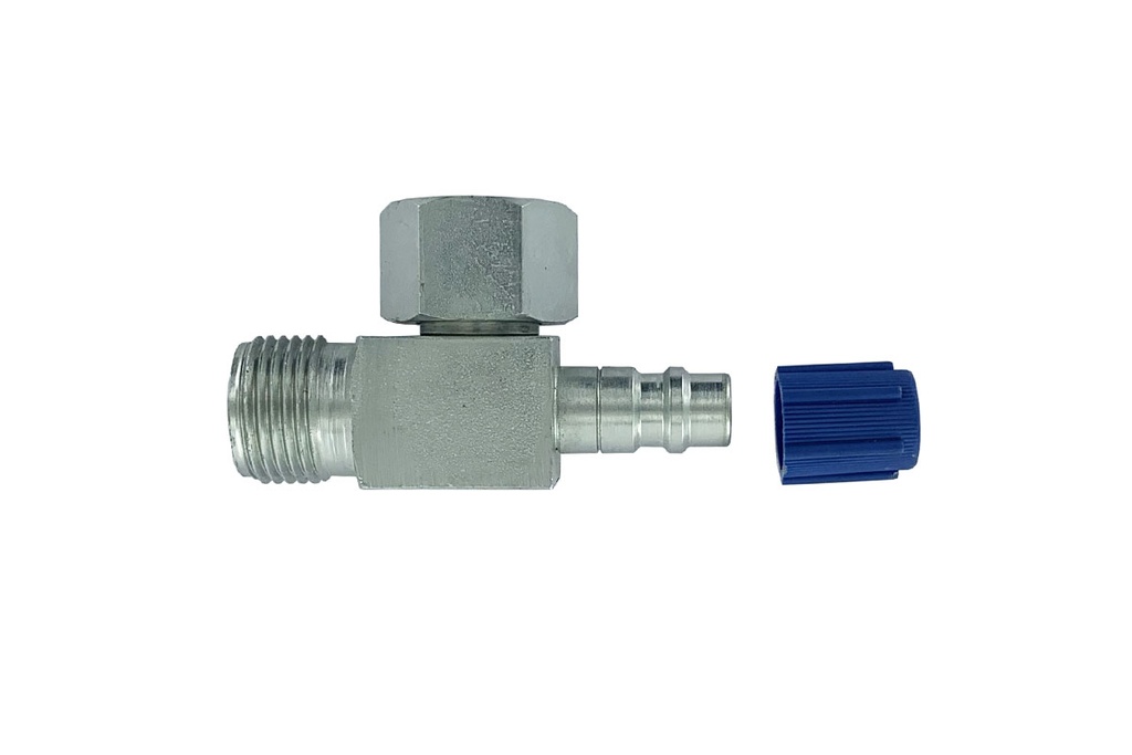 ADAPTATEUR ORING 90° M10 + PRISE DE CHARGE R134