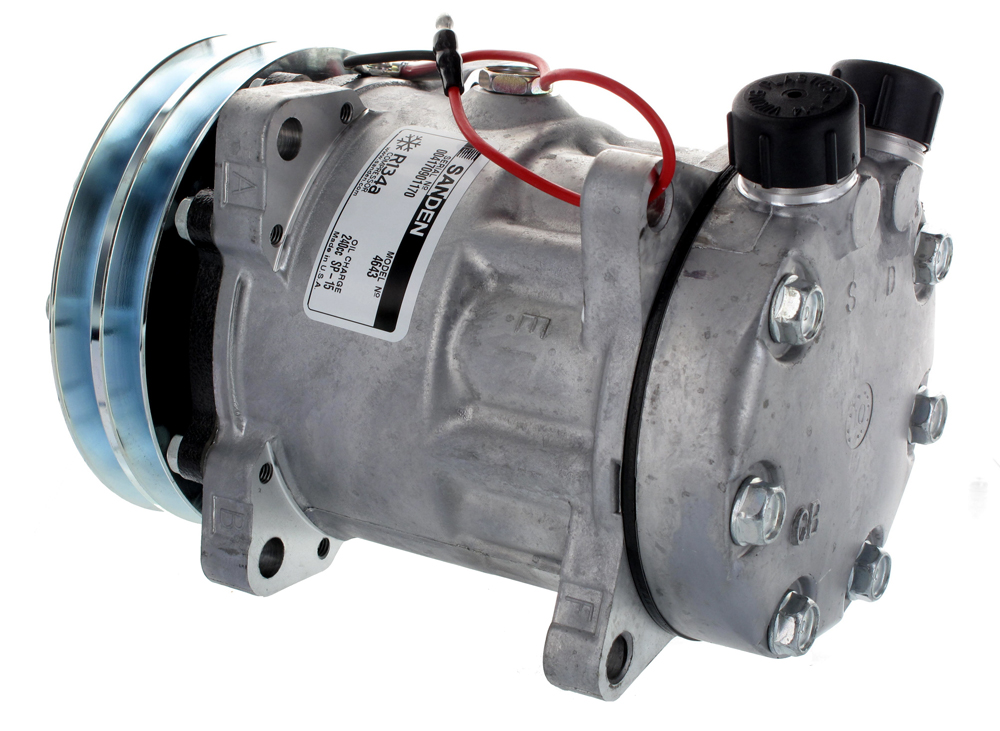 [CP004A] COMPRESSEUR TYPE SANDEN 7H15  Rotal Vert   2G 132mm 12v