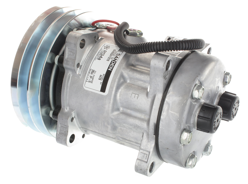 COMPRESSEUR type SANDEN 7H15 - ROT HORIZ - n°4609 - 2G - 152 mm - MD