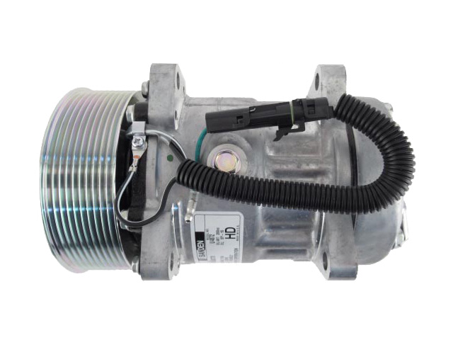 [CP033] COMPRESSEUR SANDEN SD7H15 - BRIDE -  POLY V10 - D125MM - 12V