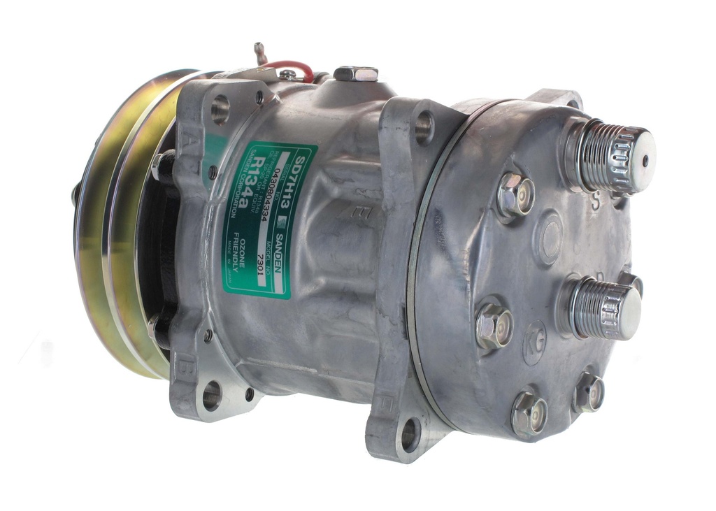 [CP336] COMPRESSEUR SANDEN SD7H13 D125mm 2G ORING HORIZONTAL Cl  KG N° MODELE: 8963/7301