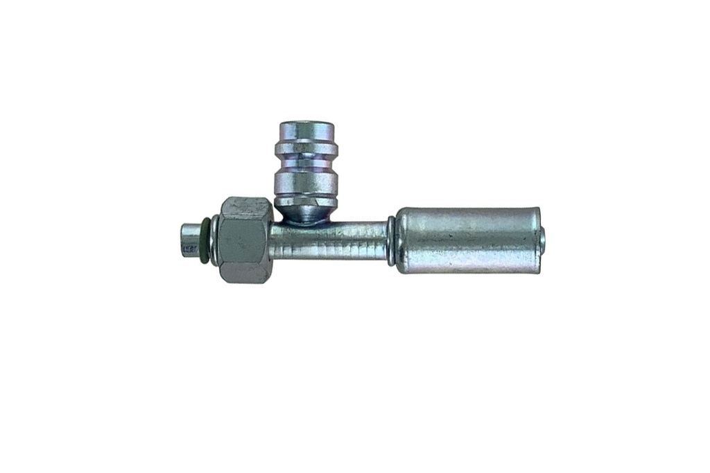 RACCORD ORING DROIT ACIER+PC R134A