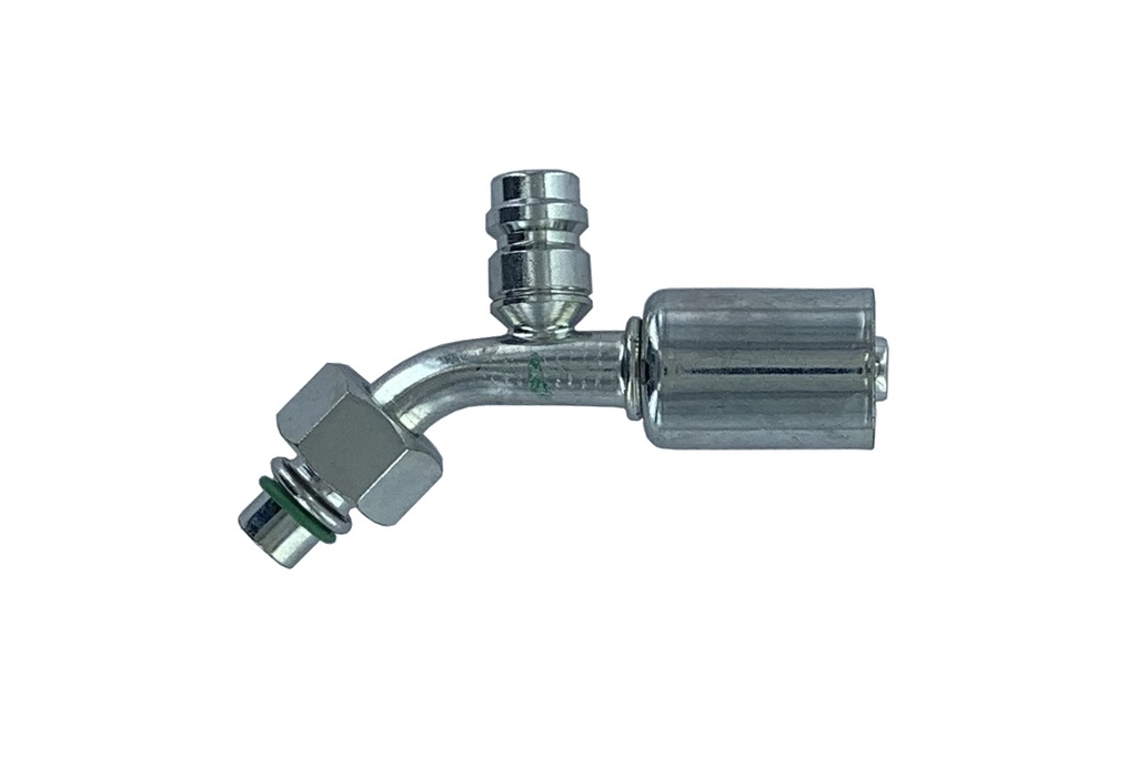 [RAC0408] ACIER femelle Oring 45°         + prise pression