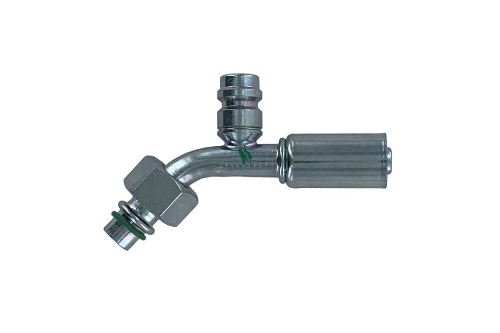 [RAC0408R] RACCORD ORING 45°+PC R134 M8