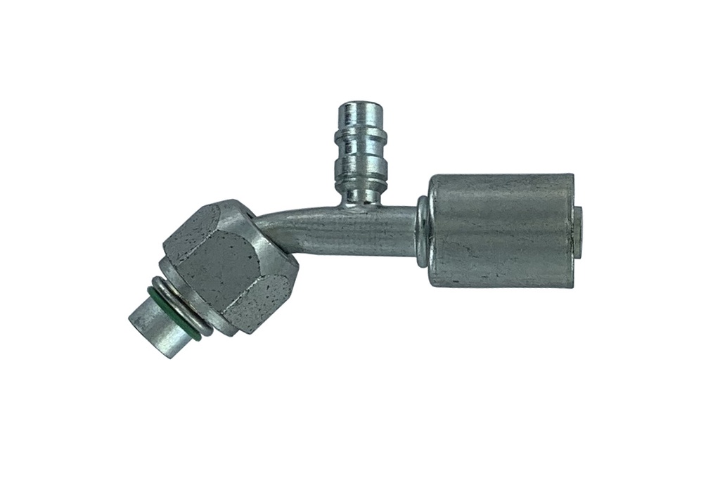 [RAC0410] ACIER femelle Oring 45°         + prise pression
