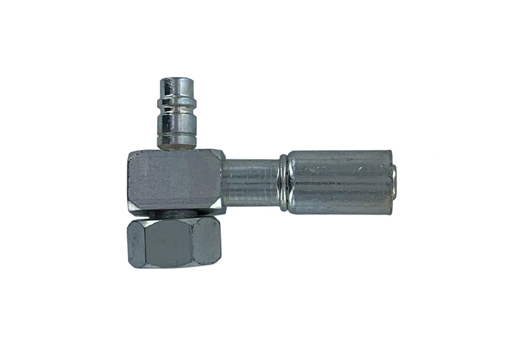 ACIER FEM ORING COMP 90° M10 RED