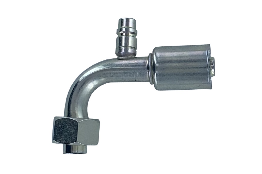 [RAC0712] ACIER FEMELLE ORING 90° +PRISE BP M12