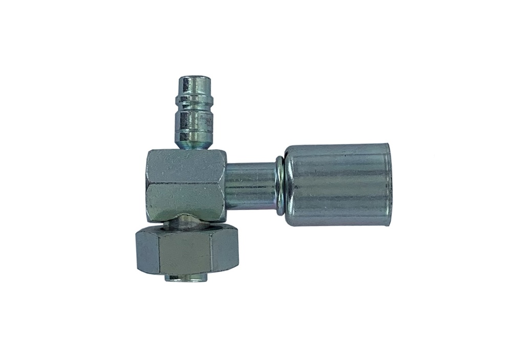 [RAC1310CV] RACCORD ACIER ROTALOCK M10  90° COMPACT PRISE PRESSION VERTICALE