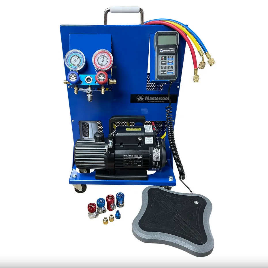 STATION DE CHARGE PORTABLE R134A / R1234YF AVEC BALANCE ELECTRONIQUE